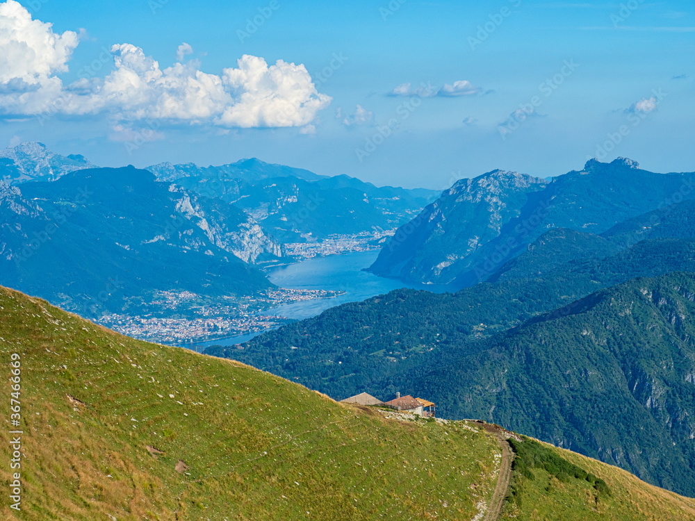 Fototapeta premium View of Lake Como from Tremezzo mountain