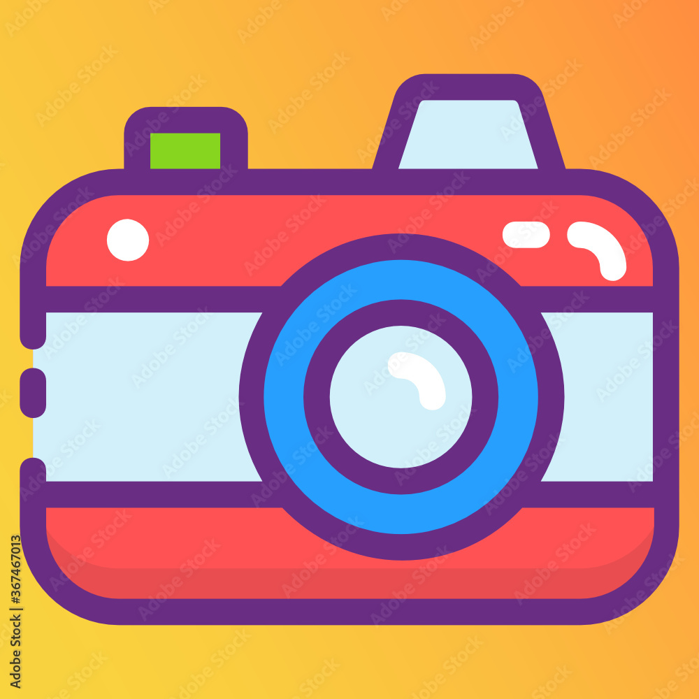 A design of camera vector in editable flat style
A design of camera vector in editable flat style