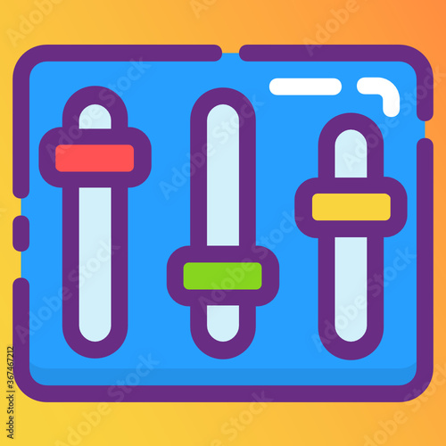 
Volume equalizer vector, sound controller in flat style 
