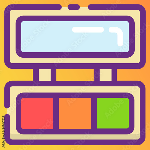 
Flat vector design of makeup kit
