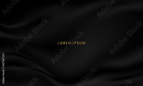 Luxurious black curtain wrinkle background for assembling posters