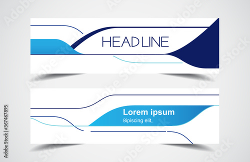 Set of modern design - Vector web banners design background or header templates, horizontal advertising business banner.