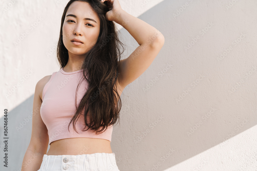 Image of young asian beautiful girl looking at camera Image of young asian beautiful girl looking at camera