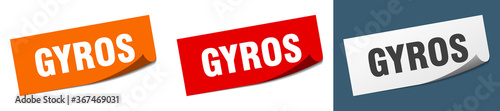 gyros grunge vintage retro band. gyros ribbon