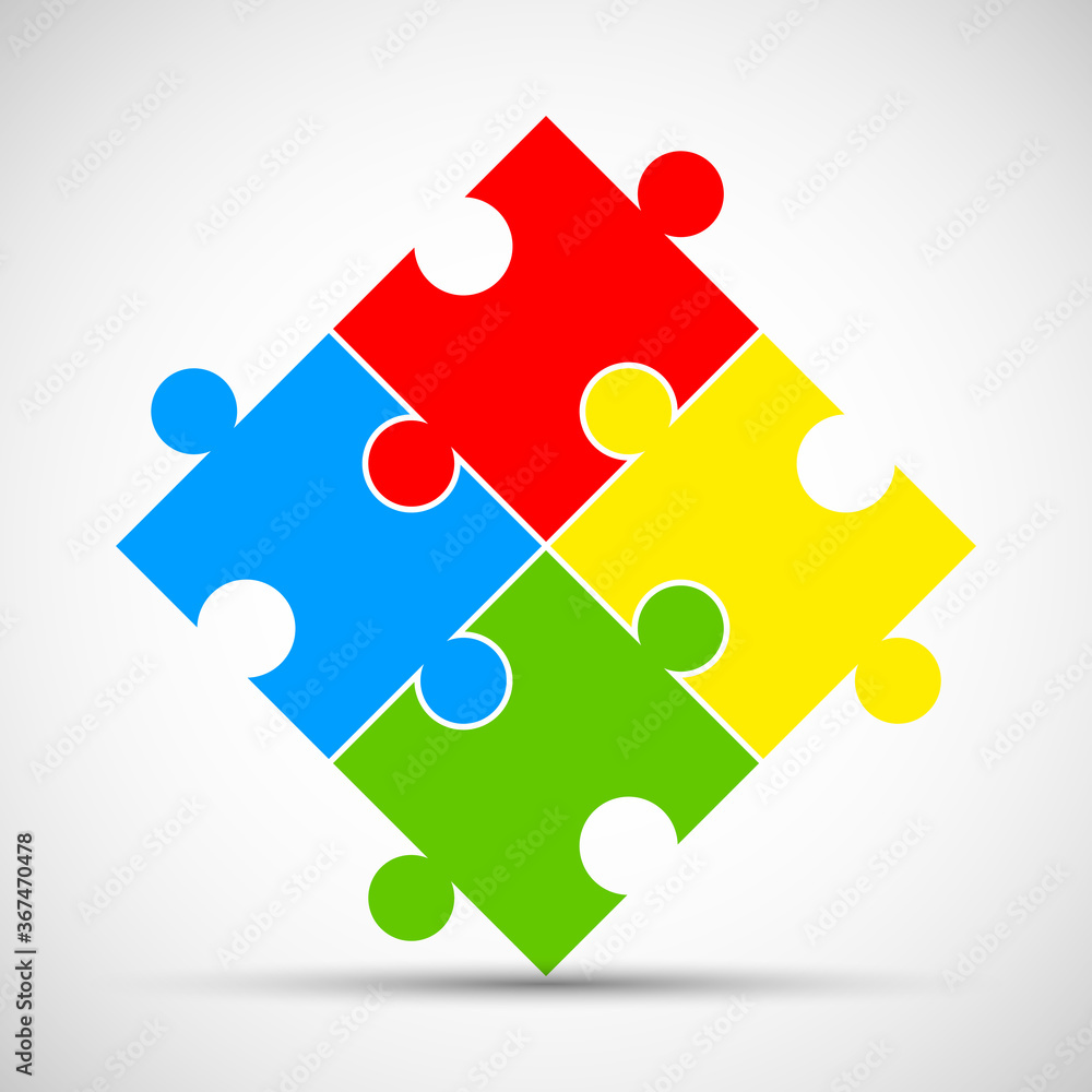 Simple puzzle four piece business presentation. Circle puzzle outline infograph. 4 Step contour process diagram. Section line compare puzzle banner. Simple puzzle four piece business presentation. Circle puzzle outline infograph. 4 Step contour process diagram. Section line compare puzzle banner.