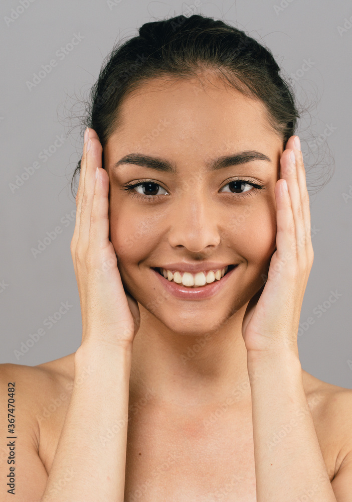 Woman beautiful smile natural make up Woman beautiful smile natural make up