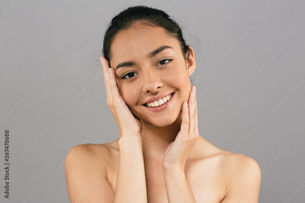 Woman beautiful smile natural make up Woman beautiful smile natural make up