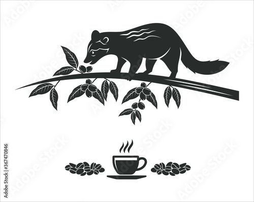 A coffee illustrations that are easily applied to the logo