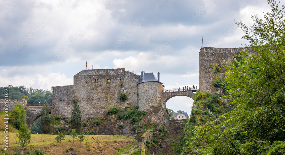 View of the town of Bouillon, with its famous castle.