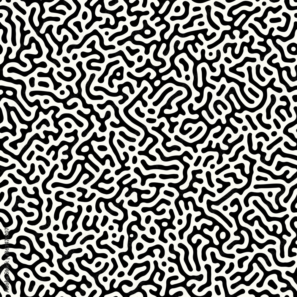 Abstract organic background, natural maze labyrinth, reaction diffusion pattern, black and white organic shapes Abstract organic background, natural maze labyrinth, reaction diffusion pattern, black and white organic shapes