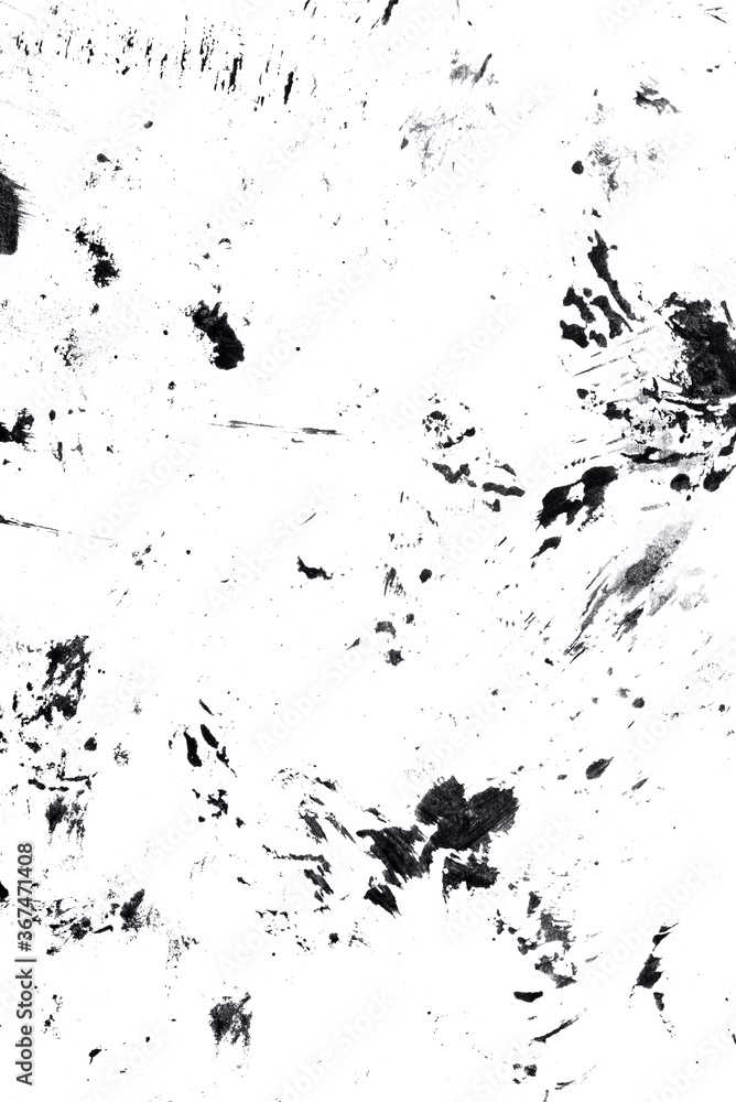 Abstract drops and smears of black acrylic paint isolated on a white background. Abstract drops and smears of black acrylic paint isolated on a white background.