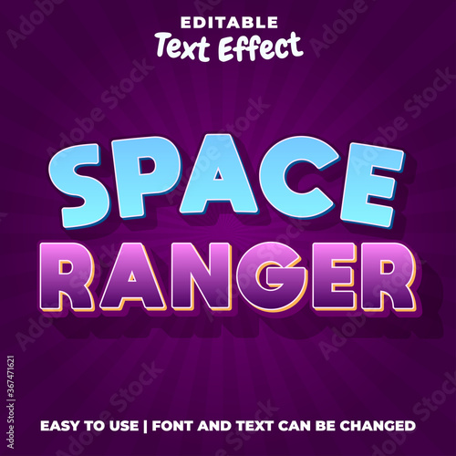 Space Ranger Game Logo Editable Text Effect Style