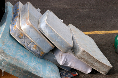 Mattresses left on the street