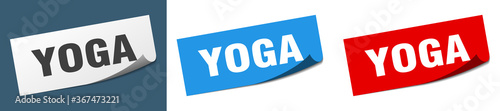 yoga grunge vintage retro band. yoga ribbon