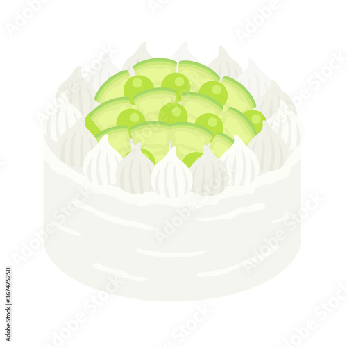 メロンケーキのイラスト