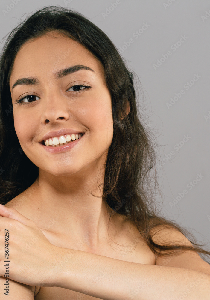 Skin care woman beauty face happy smile Skin care woman beauty face happy smile