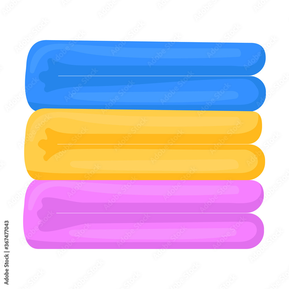 Towel vector icon.Cartoon vector icon isolated on white background towel. Towel vector icon.Cartoon vector icon isolated on white background towel.
