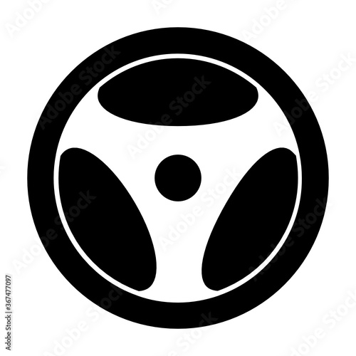 Cast Iron Made triangle head Gate Valve Cap Vector glyph Icon Design Concept, sluice valve head cap on white background, Factory and Industrial Equipment Symbol 