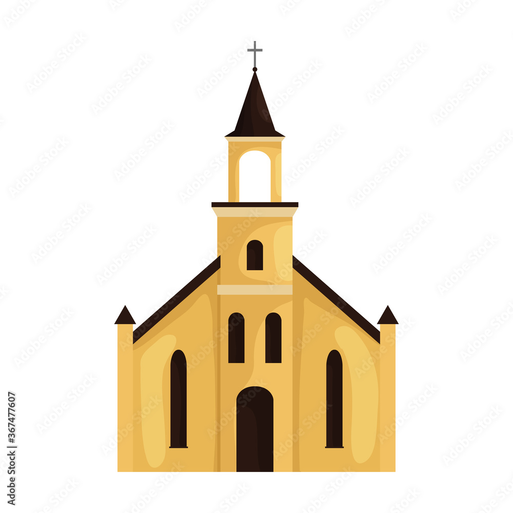 Church vector icon.Cartoon vector icon isolated on white background church.