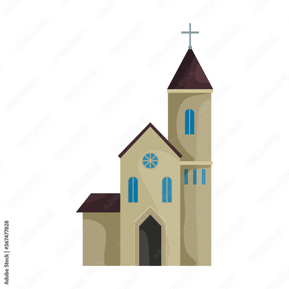 Church vector icon.Cartoon vector icon isolated on white background church.