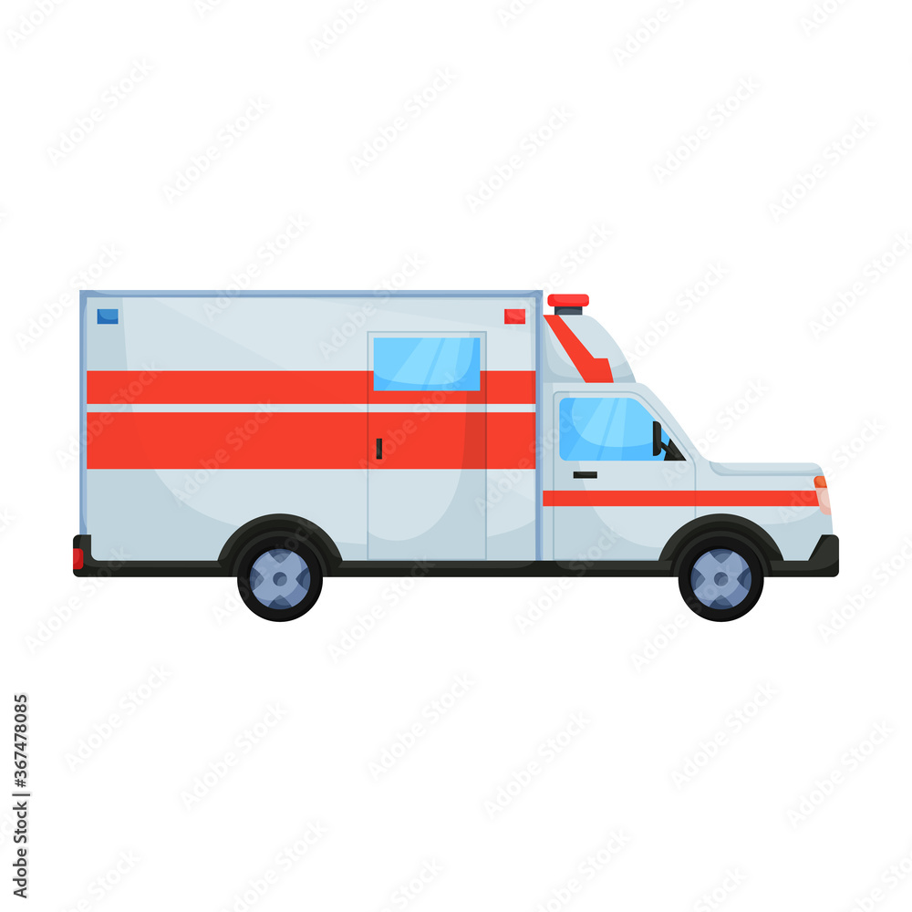 Ambulance car vector icon.Cartoon vector icon isolated on white background ambulance car.