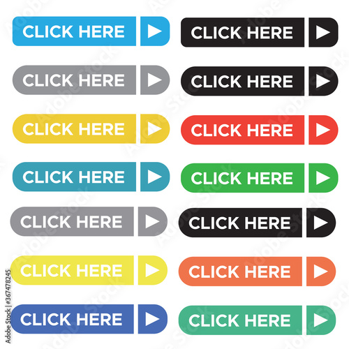 Click here web buttons. Web button click here for website