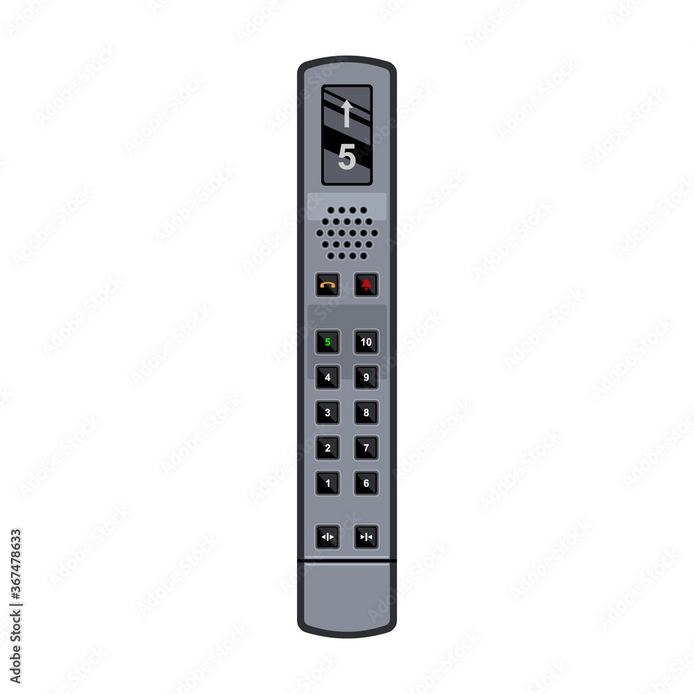Elevator panel vector icon.Cartoon vector icon isolated on white background elevator panel. Elevator panel vector icon.Cartoon vector icon isolated on white background elevator panel.