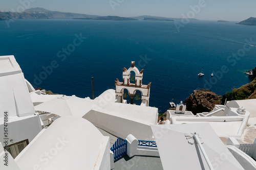 Santorini, Greece - romantic island with white buildings © kotelnyk