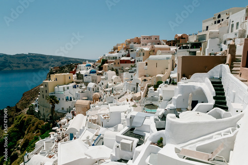 Santorini, Greece - romantic island with white buildings
