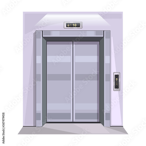 Elevator of lift vector icon.Cartoon vector icon isolated on white background elevator of lift.