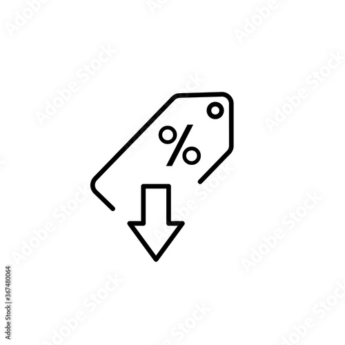 Price reduced linear icon.