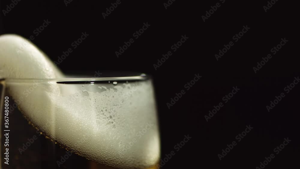 Beer Spills Out Of Glass Dramatically In All Directions Beer Spills Out Of Glass Dramatically In All Directions