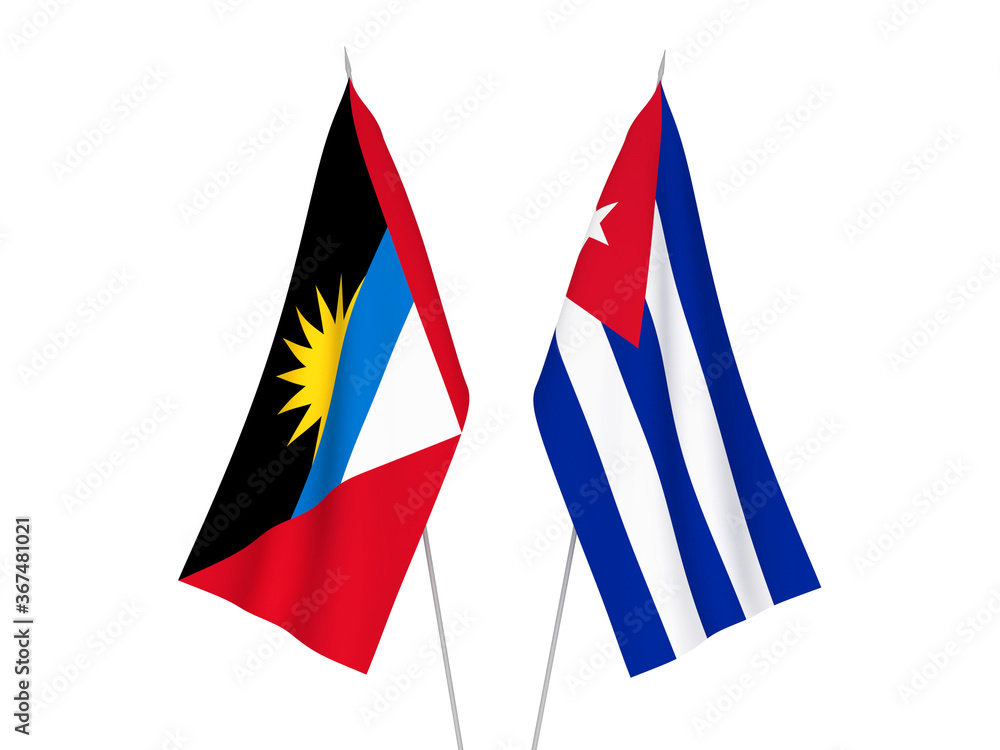 Cuba and Antigua and Barbuda flags