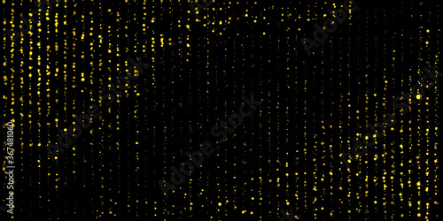 Golden dust falling down