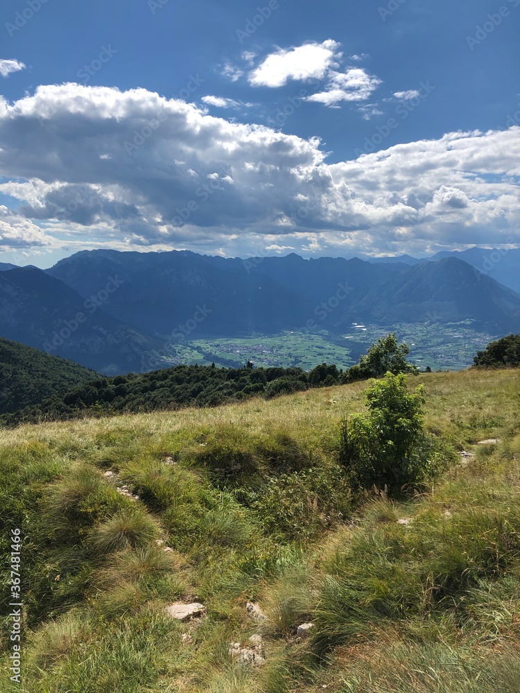 mountain landscape with blue sky