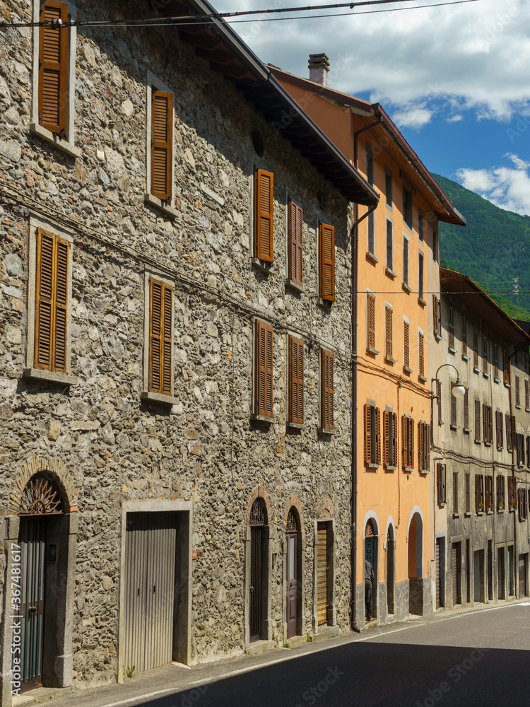 Cedegolo, historic town in the Oglio valley, Brescia