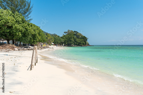 The village Pasir Putih with its dreamlike white sandy beach in the south of the Weh island  Sabang  the northernmost point of Indonesia