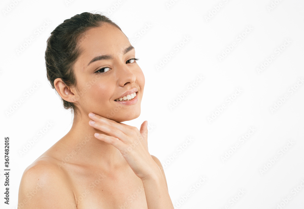 Beauty healthy teeth smile young woman Beauty healthy teeth smile young woman