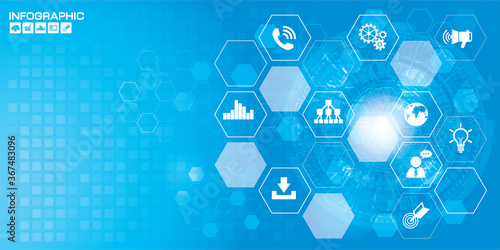 Abstract technology hi-tech background. Dark blue color.