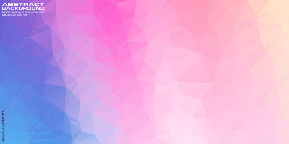 Abstract geometric pink pastel background with triangular polygons, Sweet color low poly design wallpaper. Abstract geometric pink pastel background with triangular polygons, Sweet color low poly design wallpaper.