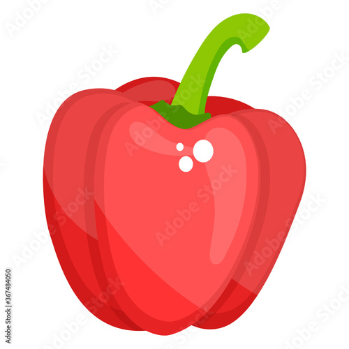 
Pepper glyph icon, bell pepper or capsicum best for diet food, 
