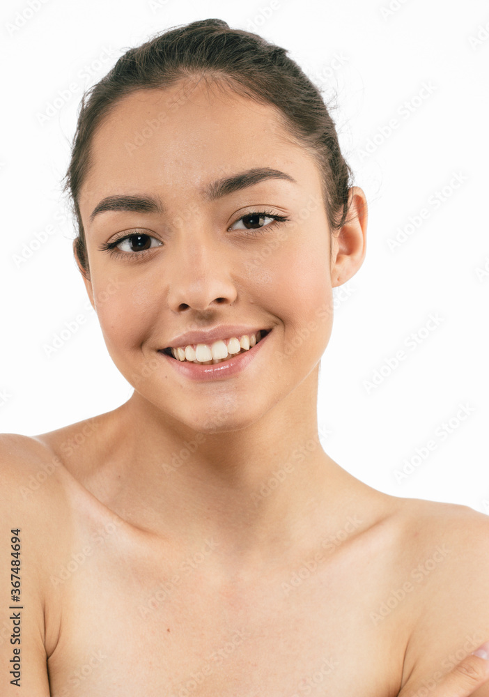 Beautiful face woman eyes happy smile Beautiful face woman eyes happy smile