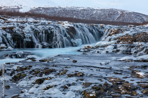 Bruarfoss, Iceland. A beautiful waterfall in the south of Iceland. One of the Golden circle milestone