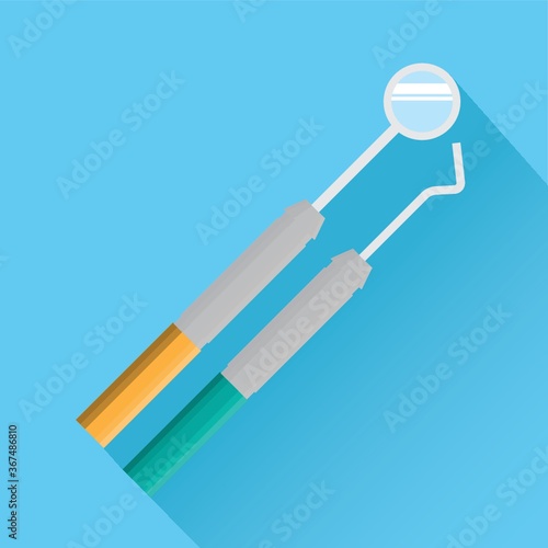 dental mirror with dental probe