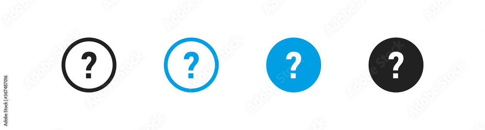 Question mark, simple icon set for your desidn. Help symbol concept in vector flat Question mark, simple icon set for your desidn. Help symbol concept in vector flat