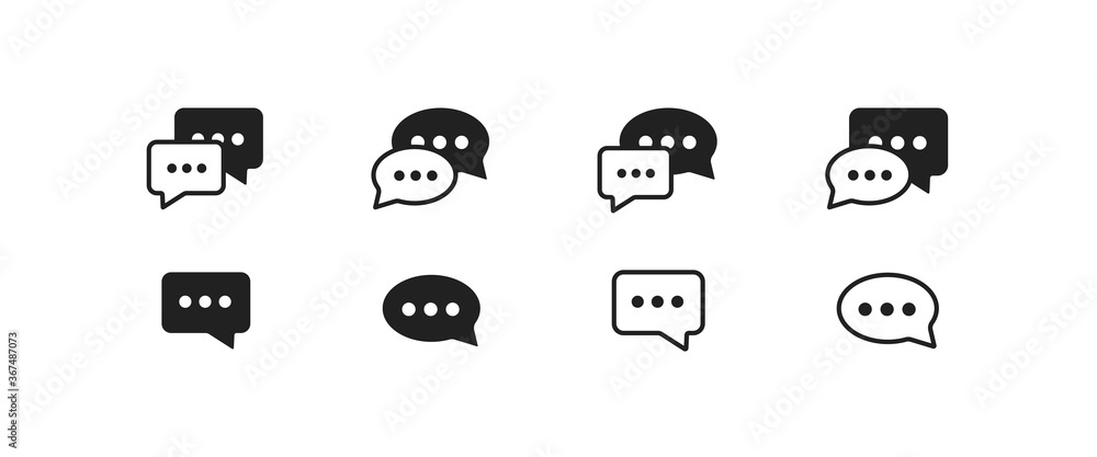 Message, simple web icon. Bubble text illustration concept in vector flat Message, simple web icon. Bubble text illustration concept in vector flat