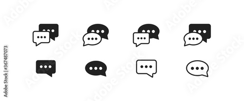 Message, simple web icon. Bubble text illustration concept in vector flat