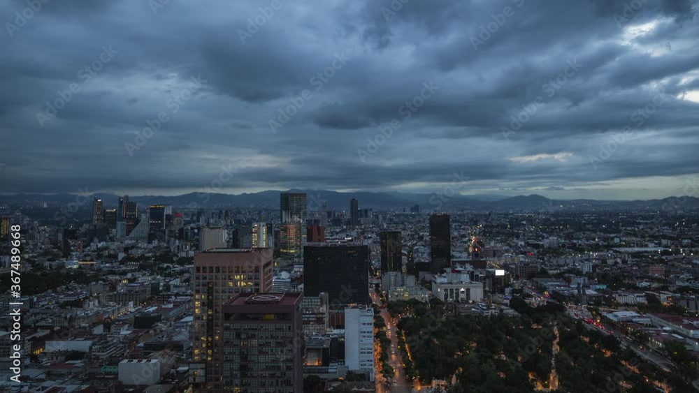 Timelapse of Mexico City on top of Torre Latinoamericana going into Nighttime. Timelapse of Mexico City on top of Torre Latinoamericana going into Nighttime.