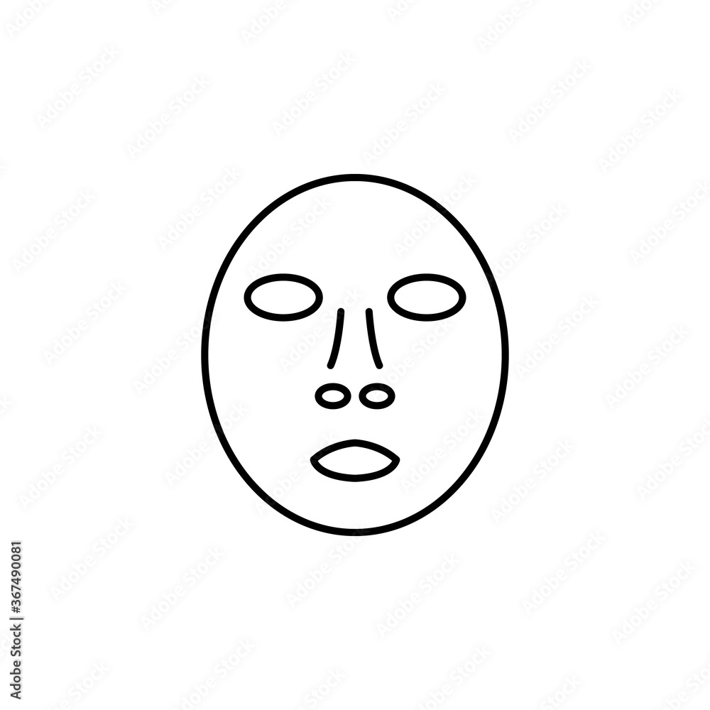 facial mask line icon. Signs and symbols can be used for web, logo, mobile app, UI, UX facial mask line icon. Signs and symbols can be used for web, logo, mobile app, UI, UX