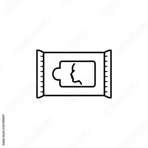 makeup remover wipes line icon. Signs and symbols can be used for web, logo, mobile app, UI, UX